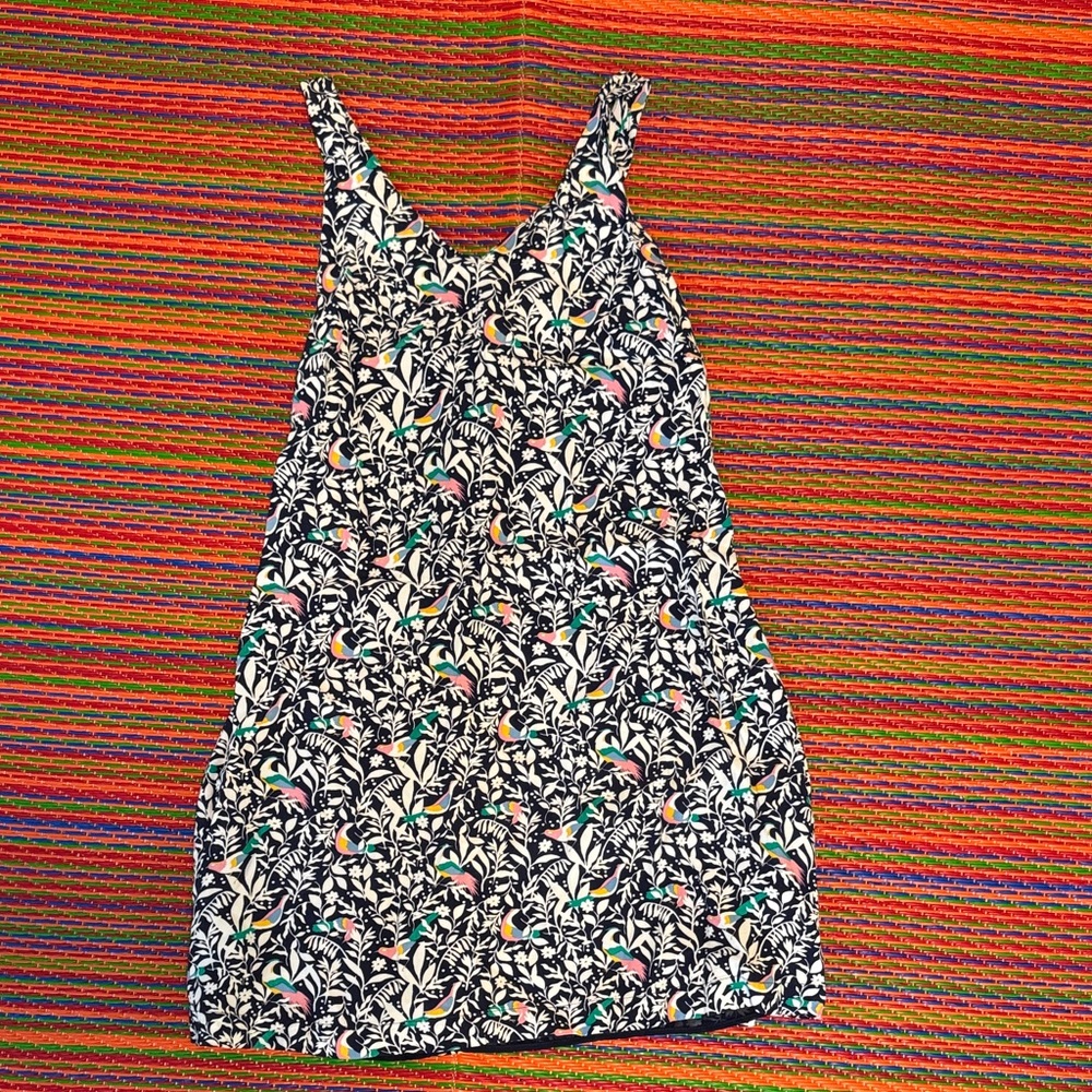 LOFT Navy Floral Patterned Dress